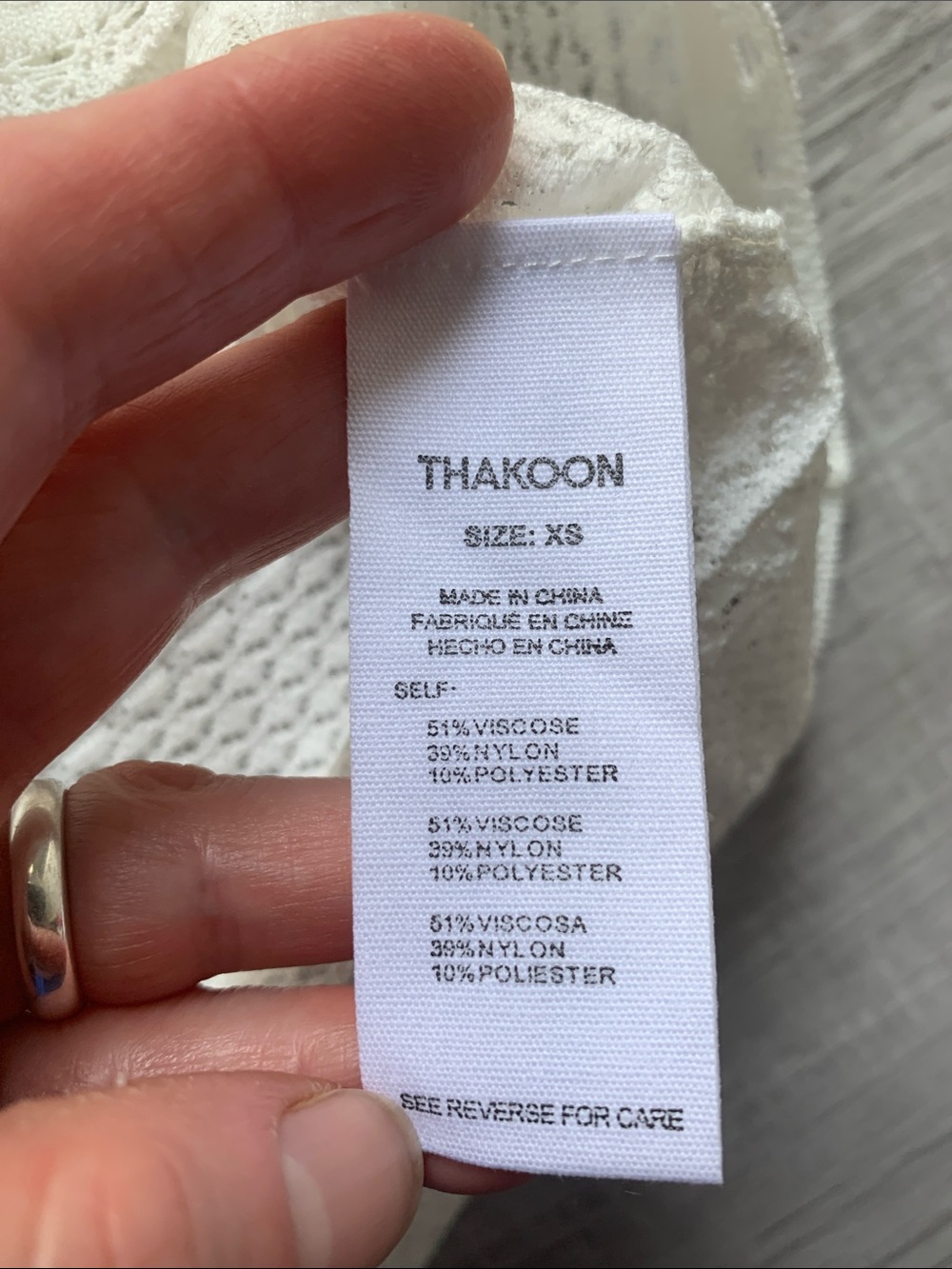Thakoon IR Ivory Tank, Size XS. - Picture 6 of 10